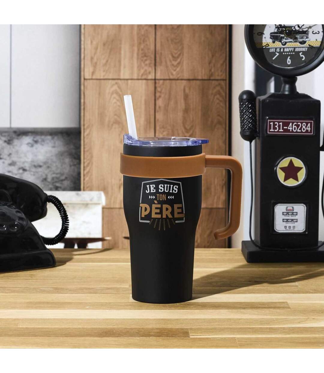Mug de Transport en Inox Je Suis Ton Père 60cl Noir-2