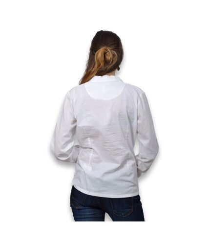 Chemise femme manches longues de couleur blanche