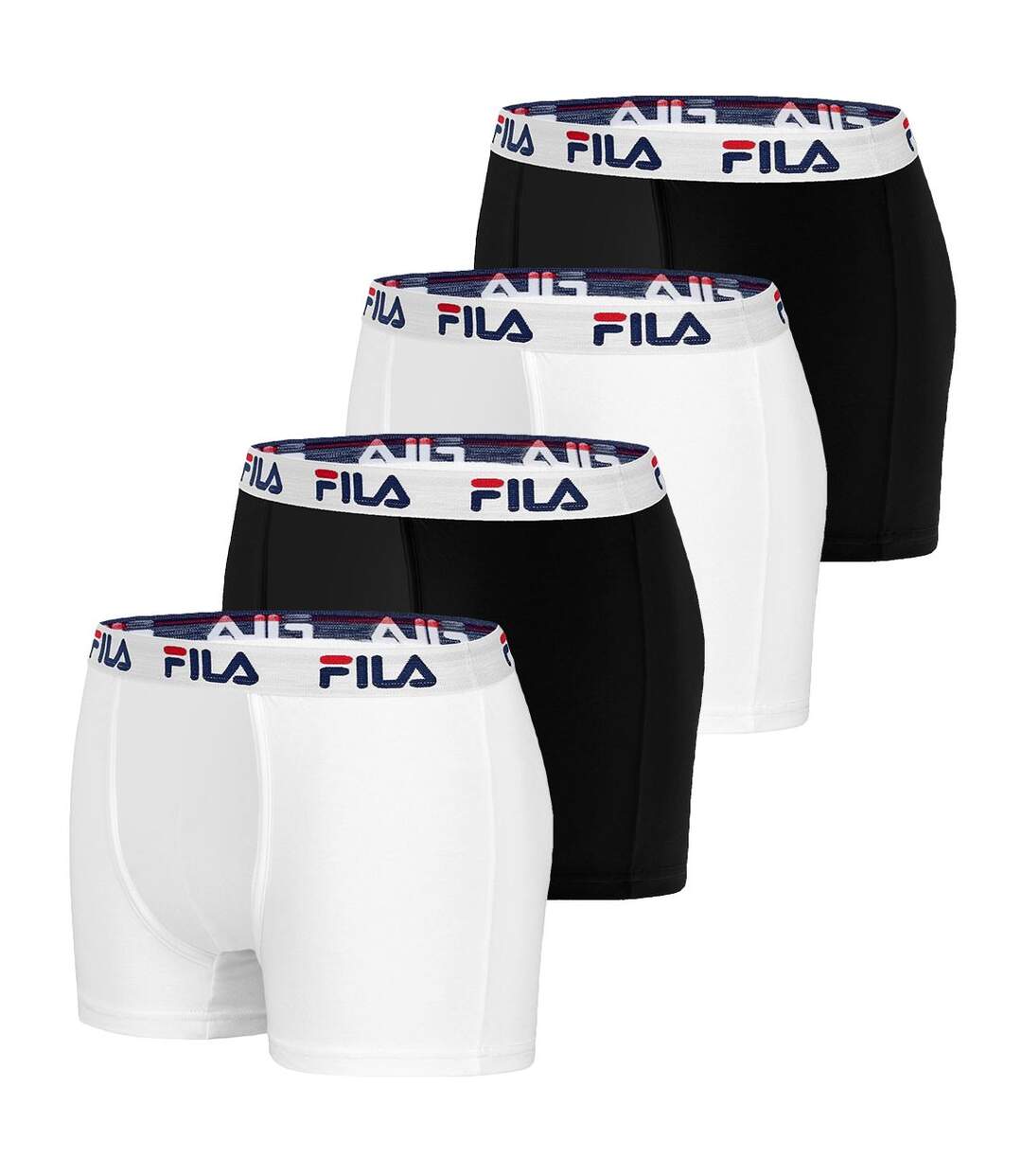 Lot de 4 Boxers Coton homme FU5016 Uni Fila-1