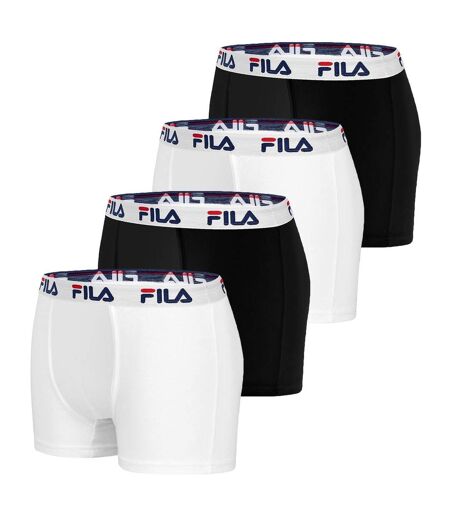 Lot de 4 Boxers Coton homme FU5016 Uni Fila
