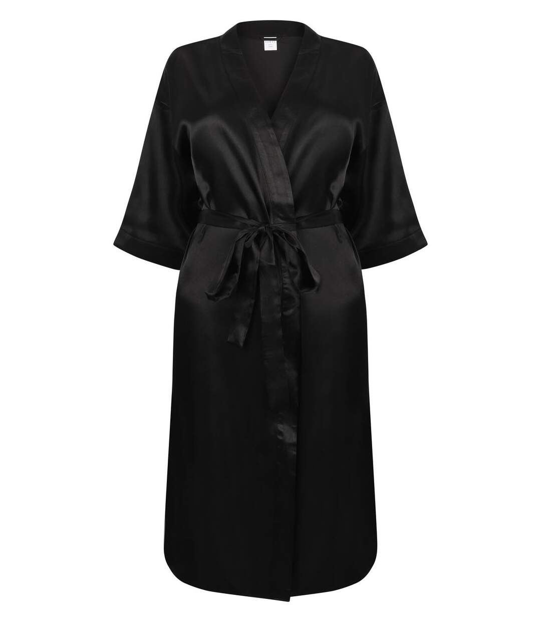 Peignoir kimono en satin - femme - TC054 - noir