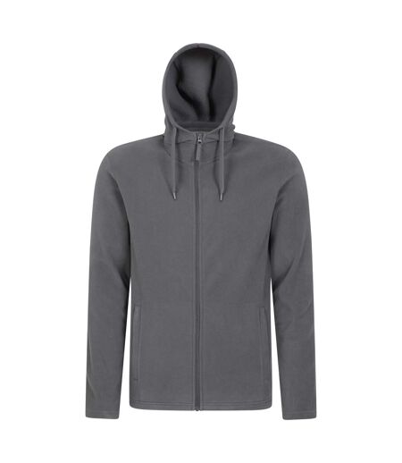 Mens camber fleece full zip hoodie dark grey Mountain Warehouse