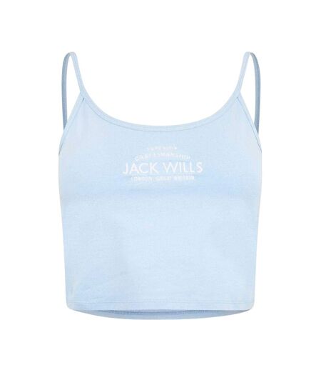 Womens/ladies Double Strap Vest Top Soft Blue Jack Wills
