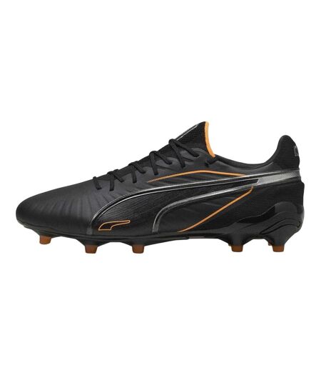 Mens King Ultimate Firm Ground Football Boots Black Silver Puma