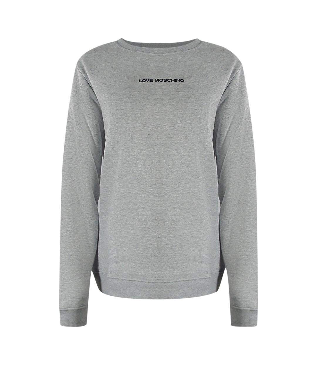 Sweat Motif/style Logo Femme Gris Love Moschino-1