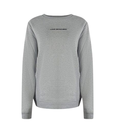 Sweat Motif/style Logo Femme Gris Love Moschino