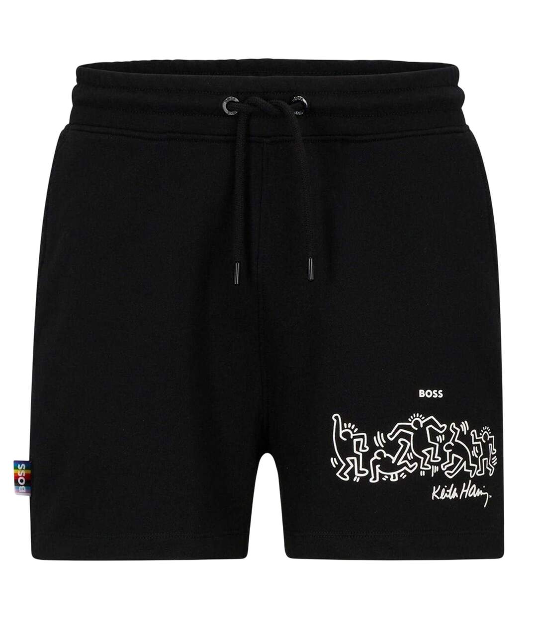 Womens/ladies Keith Haring Regular Athletic Shorts Black Boss-2