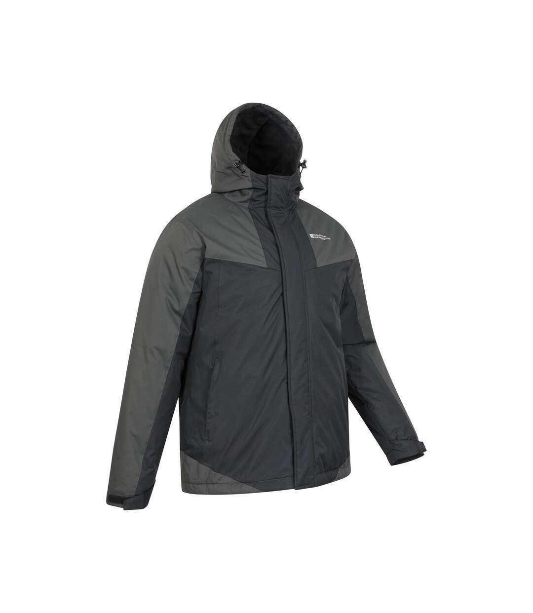 Mens Dusk Iii Ski Jacket Black Grey Mountain Warehouse-4