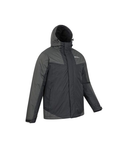 Mens Dusk Iii Ski Jacket Black Grey Mountain Warehouse