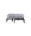 Salon de Jardin Modulable Salvador 200cm Noir & Gris-1