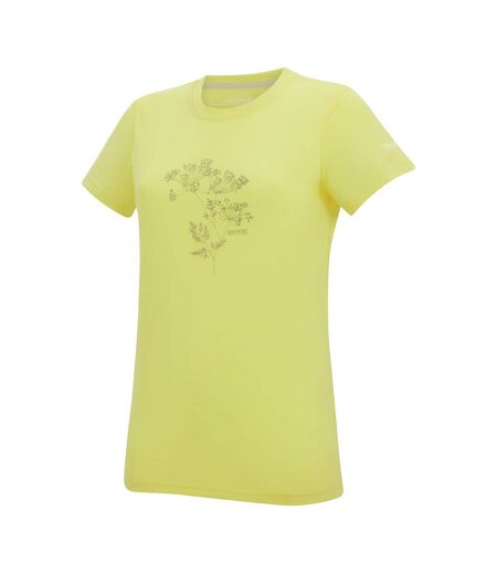 T-shirt Motif/style Fleurs Sauvages Escade Femme Jaune Clair Regatta