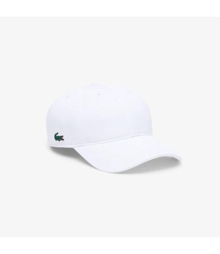 Unisex Adult Tech Logo Cotton Twill Baseball Cap White Lacoste