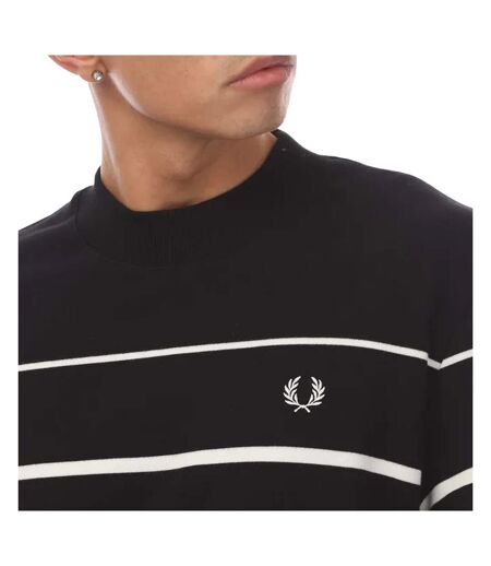 Sweat homme blanc / noir Fred Perry
