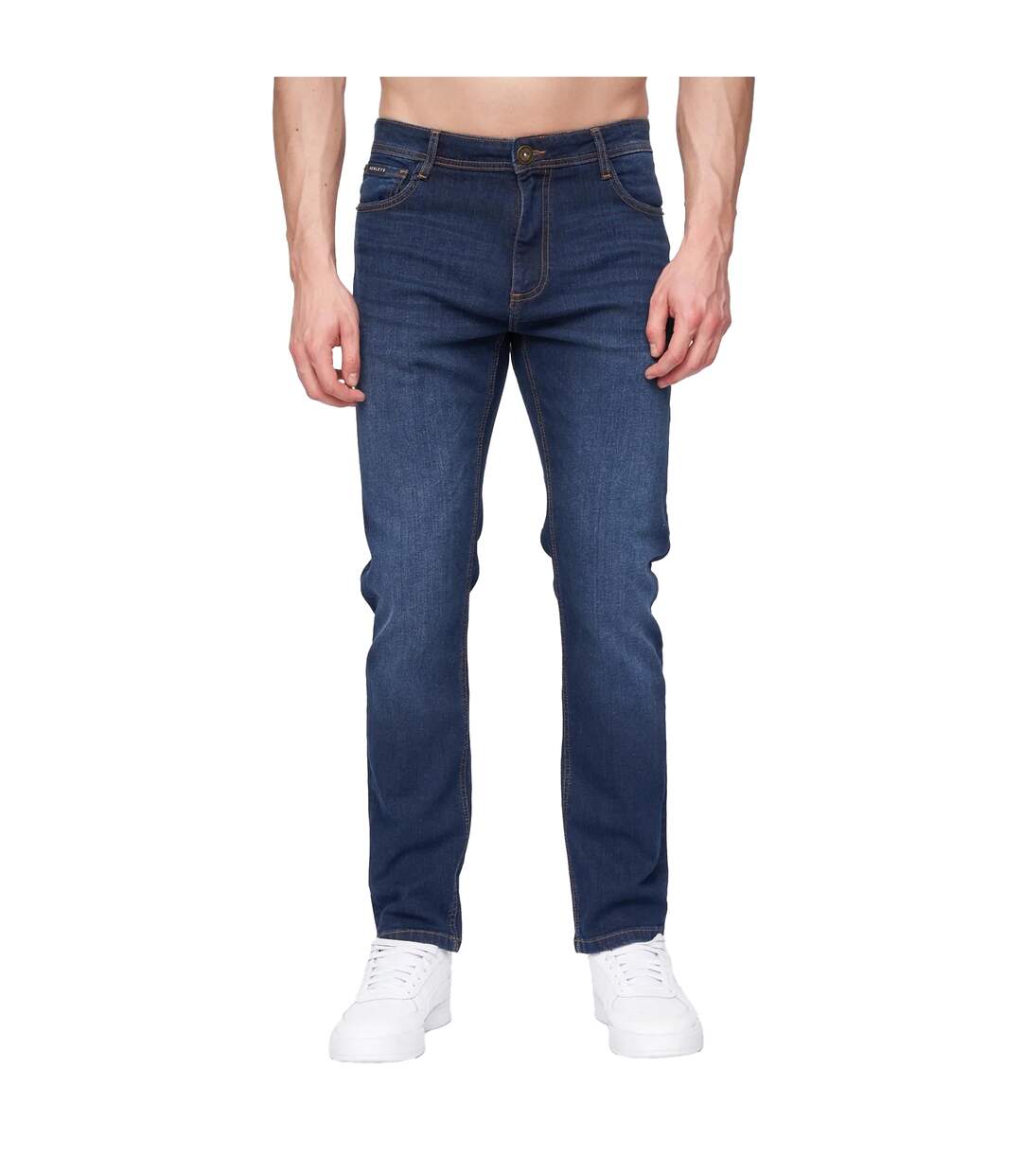 Jean Craze Comfort Homme Bleu Foncé Délavé Henleys-2