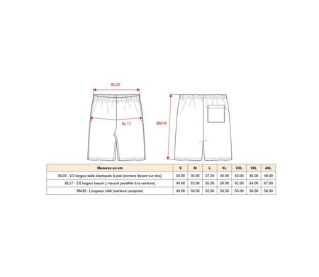 Lot 2 shorts légers - jersey Homme - PA151- gris chiné et noir