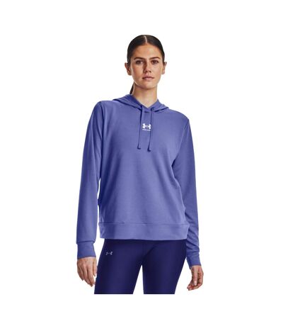 Womens/ladies Rival Terry Hoodie Blue Under Armour