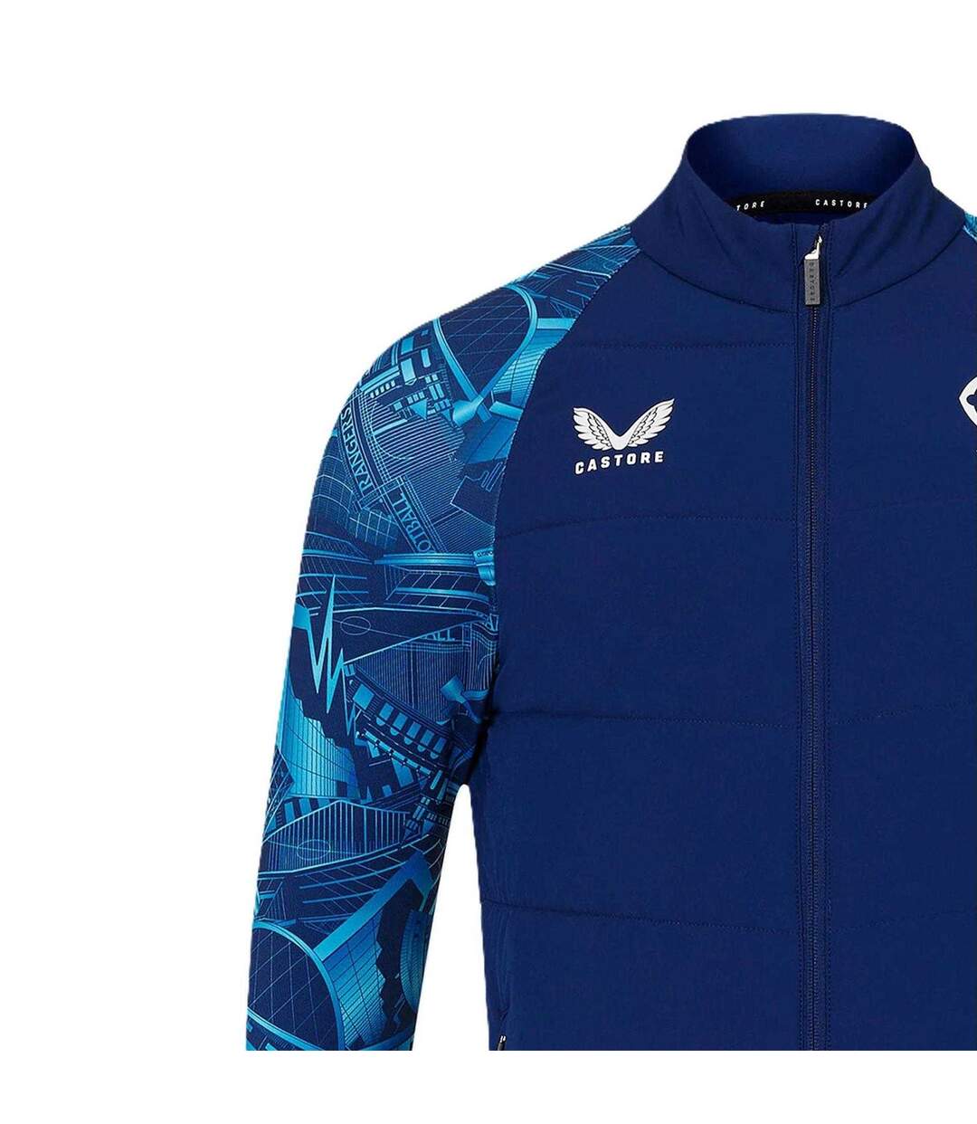 Veste Motif/style Rangers Fc 2023/2024 Homme Bleu Foncé Castore-3