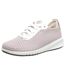 Womens/ladies Aerantis Leather Trainers Antique Rose White Geox-1