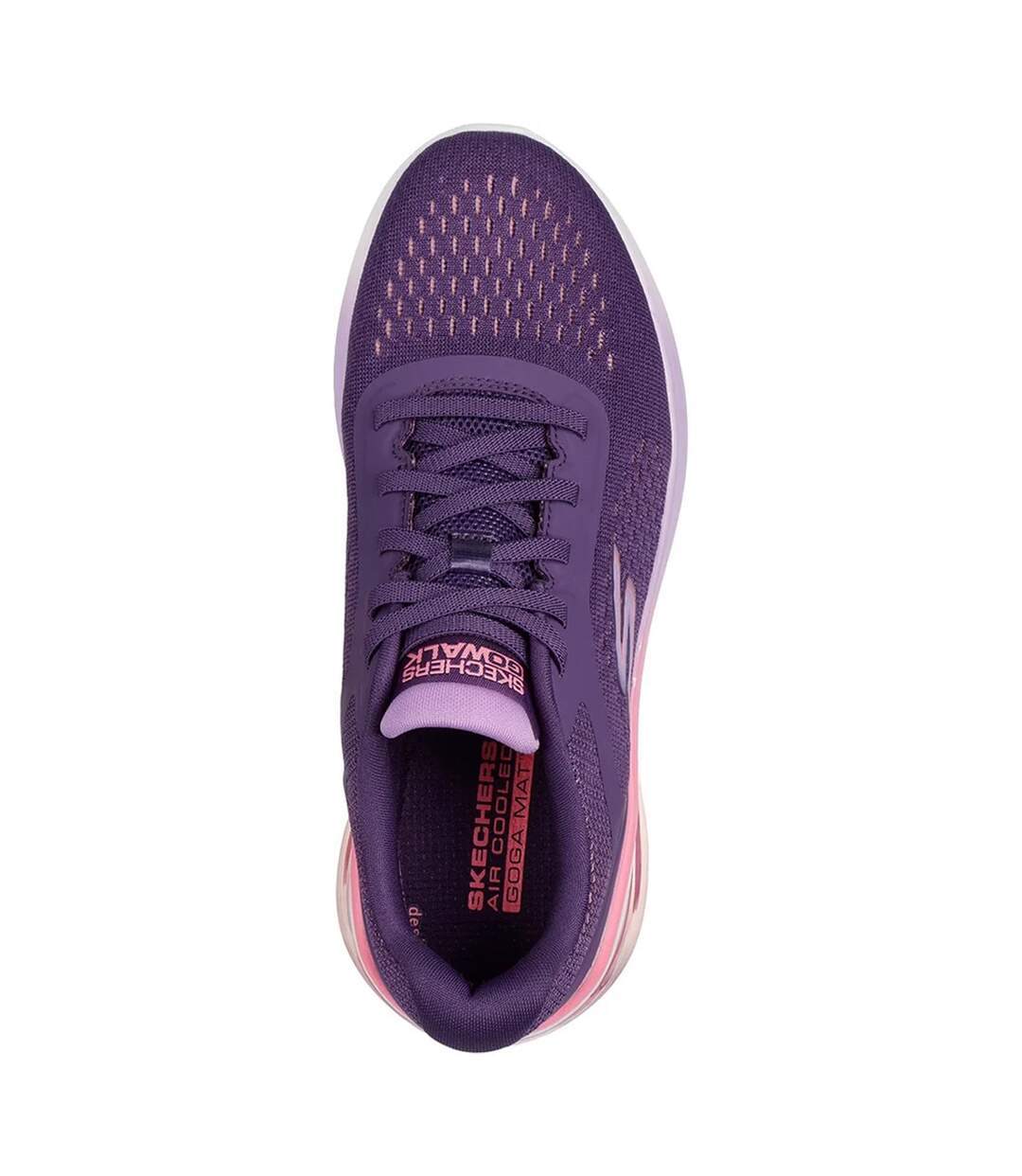Womens/ladies go walk air 3.0 trainers plum Skechers-4