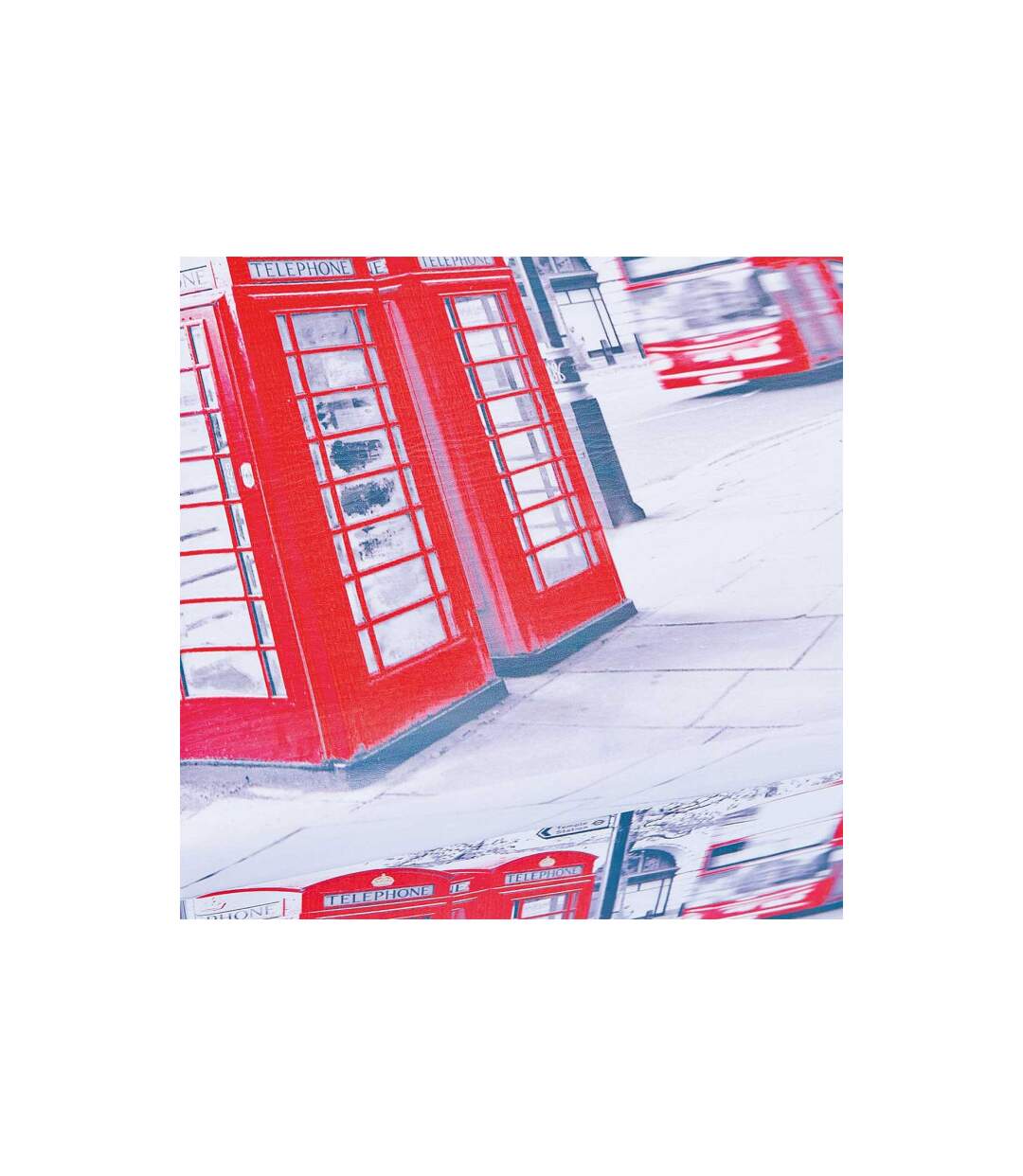 Boîte de Rangement Pliable London 38cm Blanc & Rouge-3