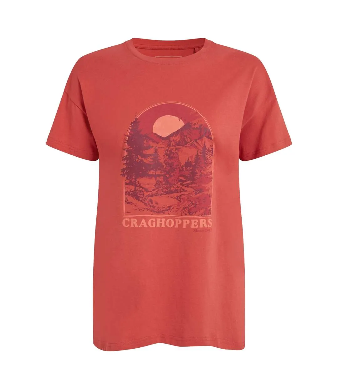 Womens/ladies Yago Mountain T-shirt Compote Red Craghoppers-2