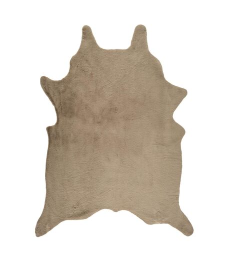 Tapis Fausse Fourrure Effet Peau 120x158cm Taupe