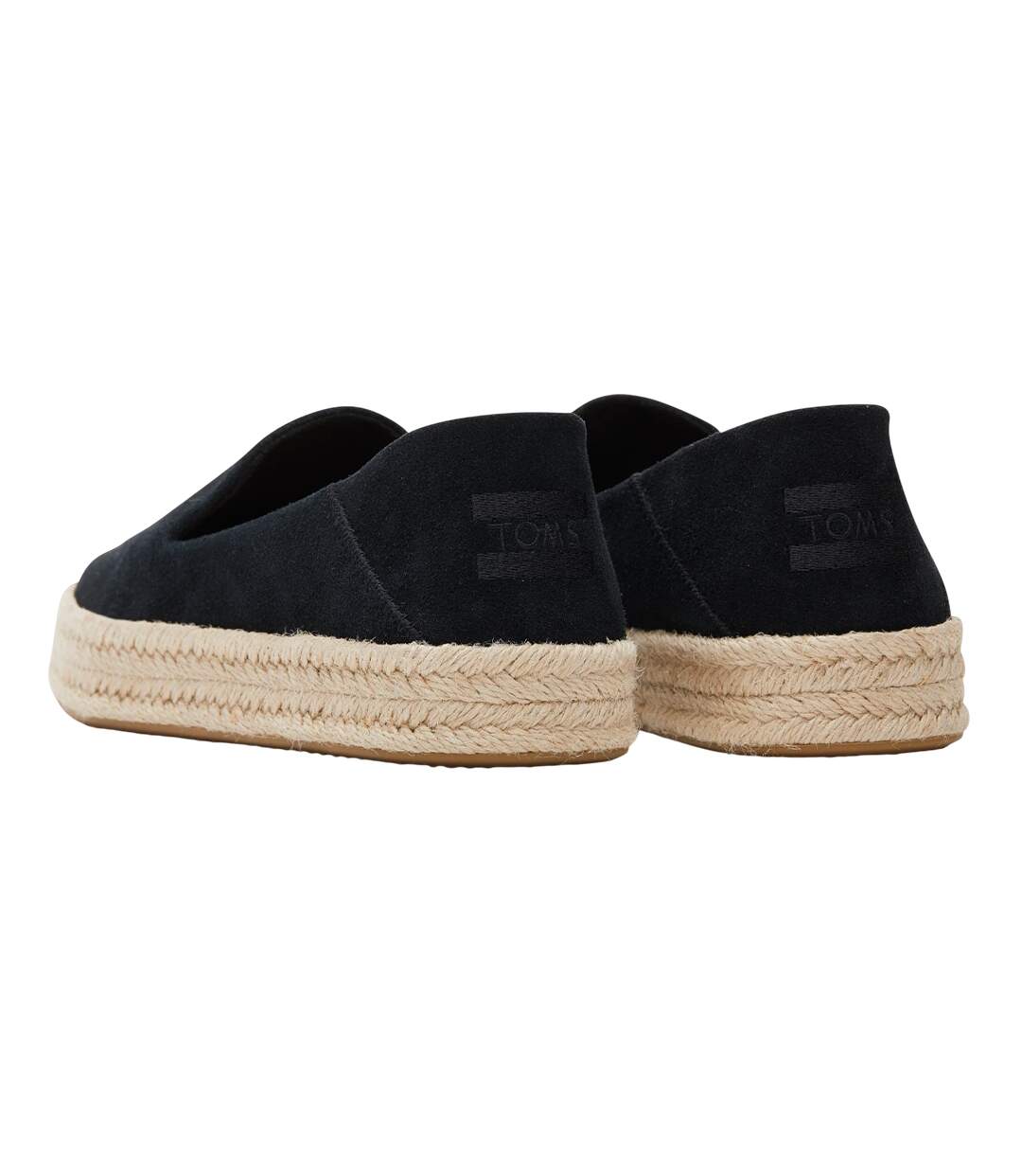 Womens/ladies Carolina Leather Espadrilles Black Toms-2