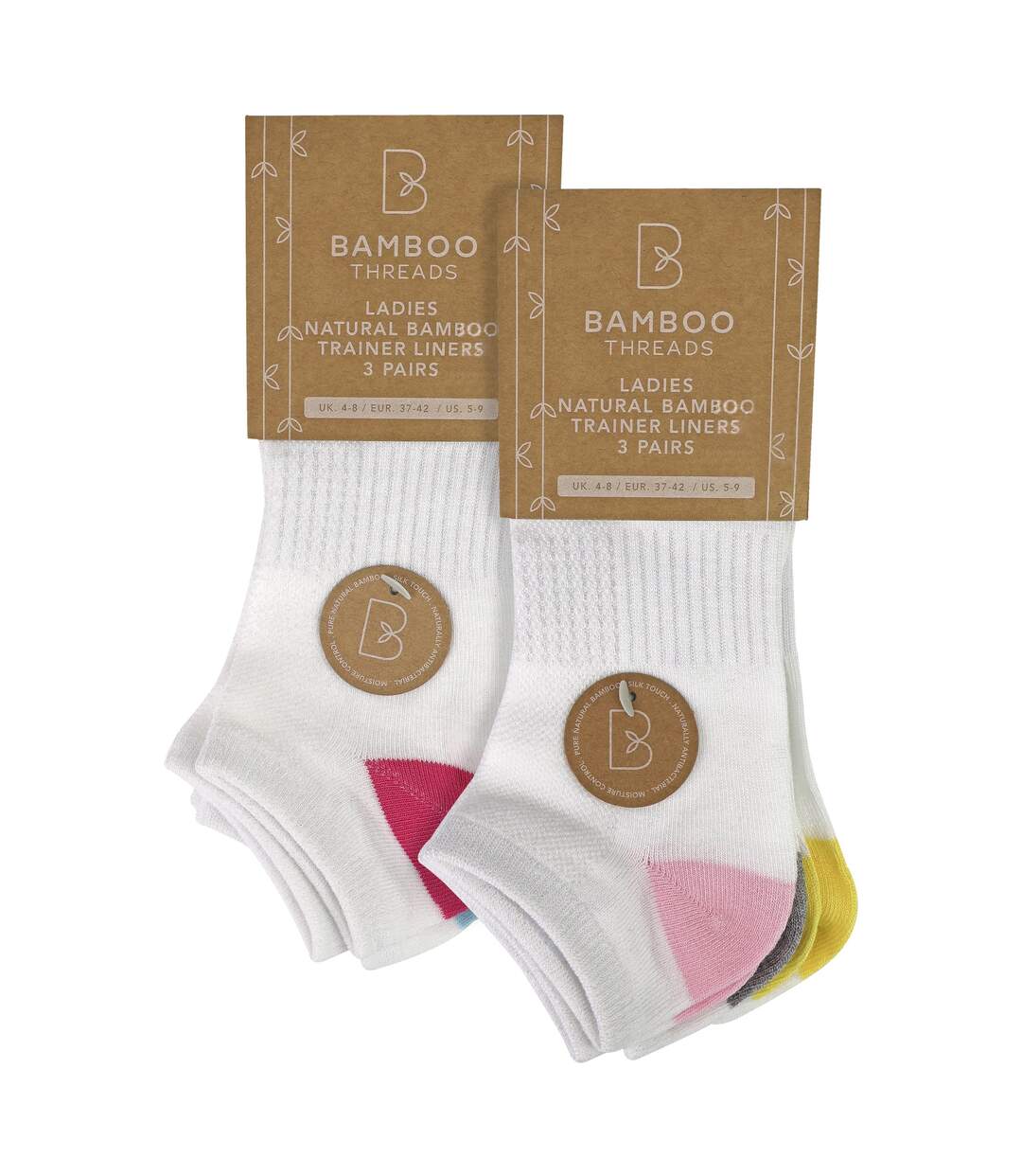 Sock Snob- Lot De 6 Socquettes Femme Bambou Respirantes Talon-pointe-2