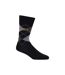 Pack of 5  Mens regaline crew socks  black Crosshatch