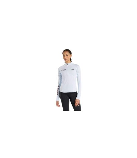 Haut Course À Pied Motif/style Lettrage Femme Bleu Clair New Balance