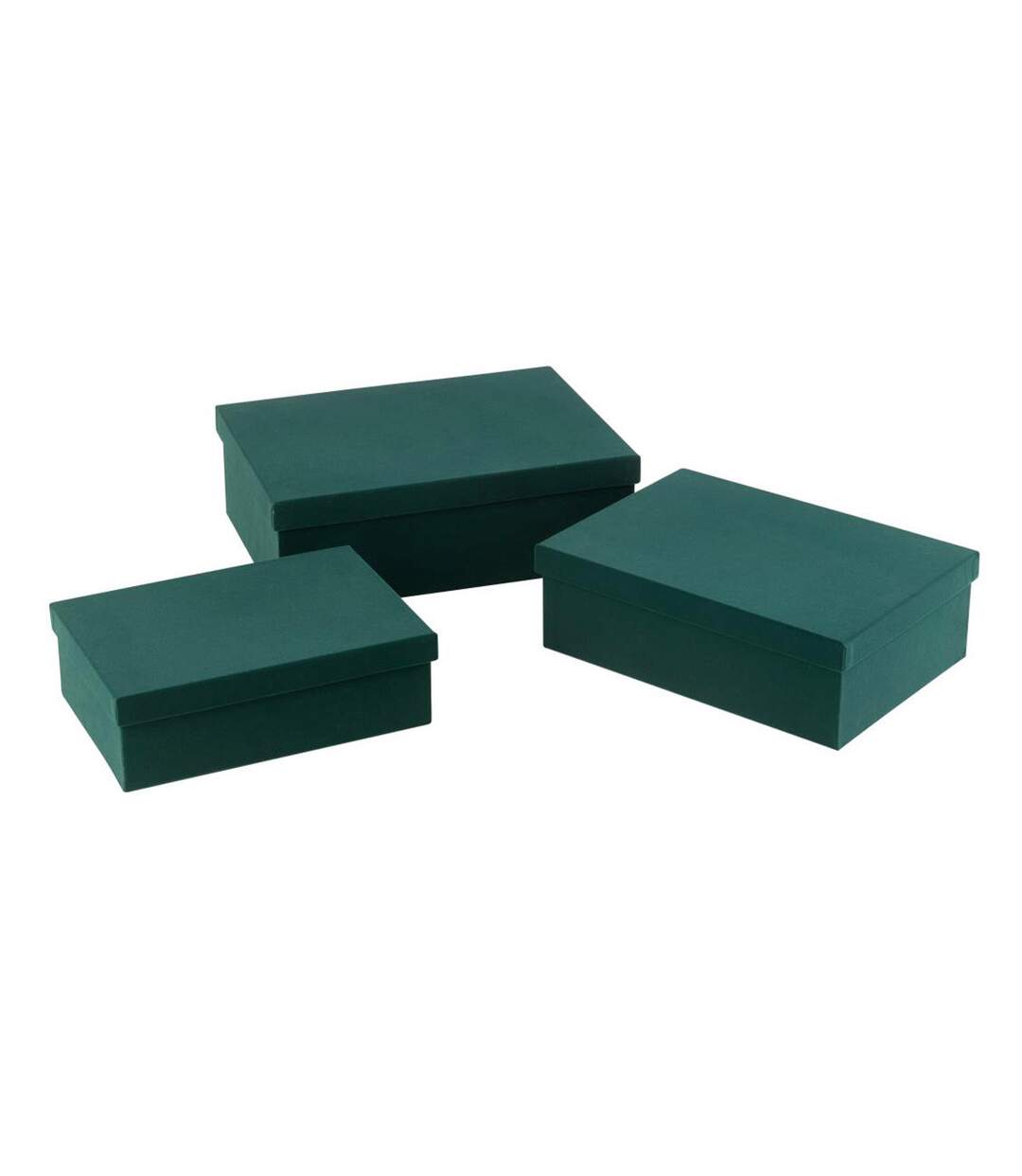 Lot de 3 Boîtes de Rangement Vaughn 36cm Vert-1