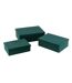 Lot de 3 Boîtes de Rangement Vaughn 36cm Vert-1