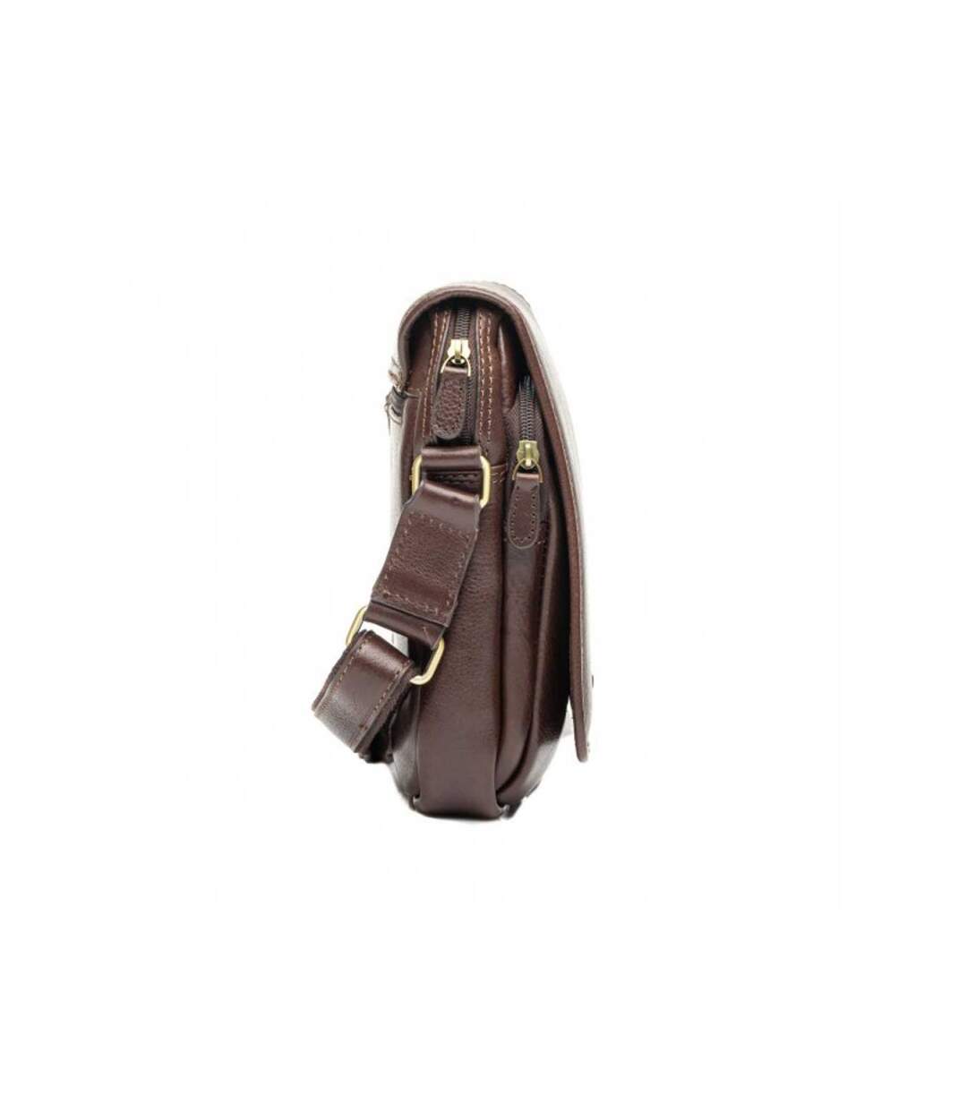 Katana - Sacoche homme en cuir gras - chocolat - 9993-3