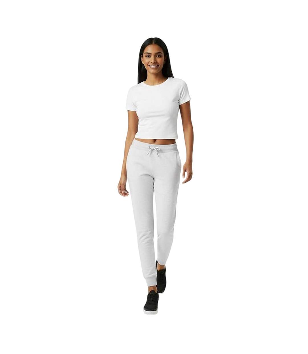 Womens/ladies Hunston Polycotton Joggers Light Heather Marl Jack Wills-4