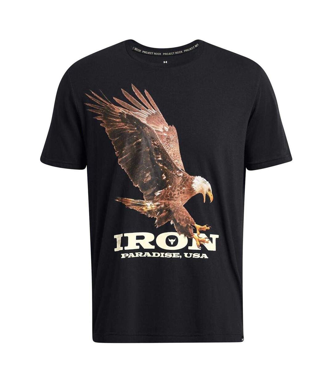T-shirt Motif/style Aigle Project Rock Homme Noir Under Armour-2