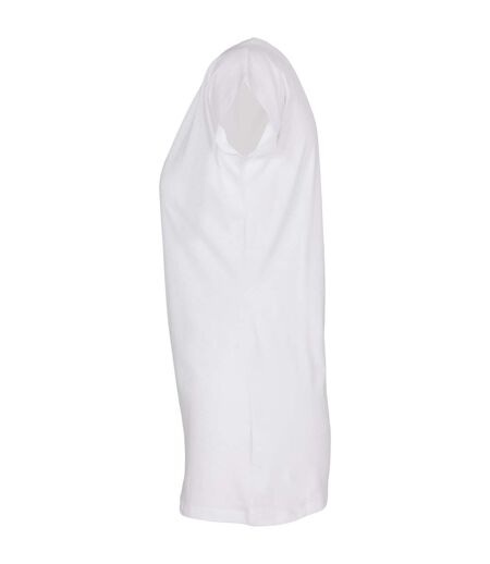 T-shirt À Col Large Pour Femme/femme Blanc Build Your Brand