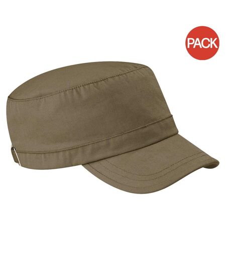 Lot de 2  casquettes adulte kaki Beechfield