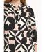 Robe droite courte manches 3/4 motif graphique-3