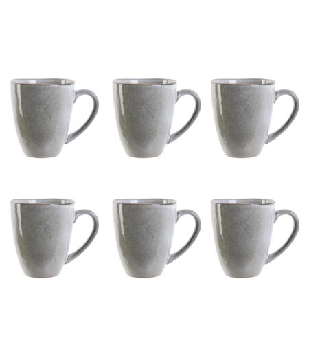 Lot de 6 Mugs Au Grès du Temps 12cm Gris