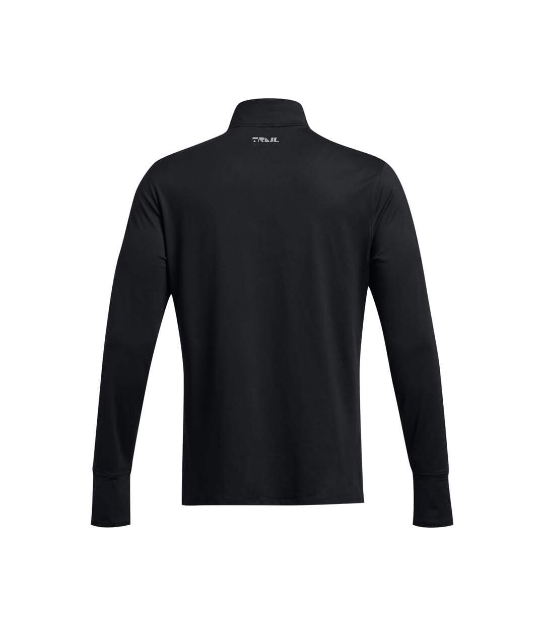 Mens Trail Run Quarter Zip Top Black Under Armour-2