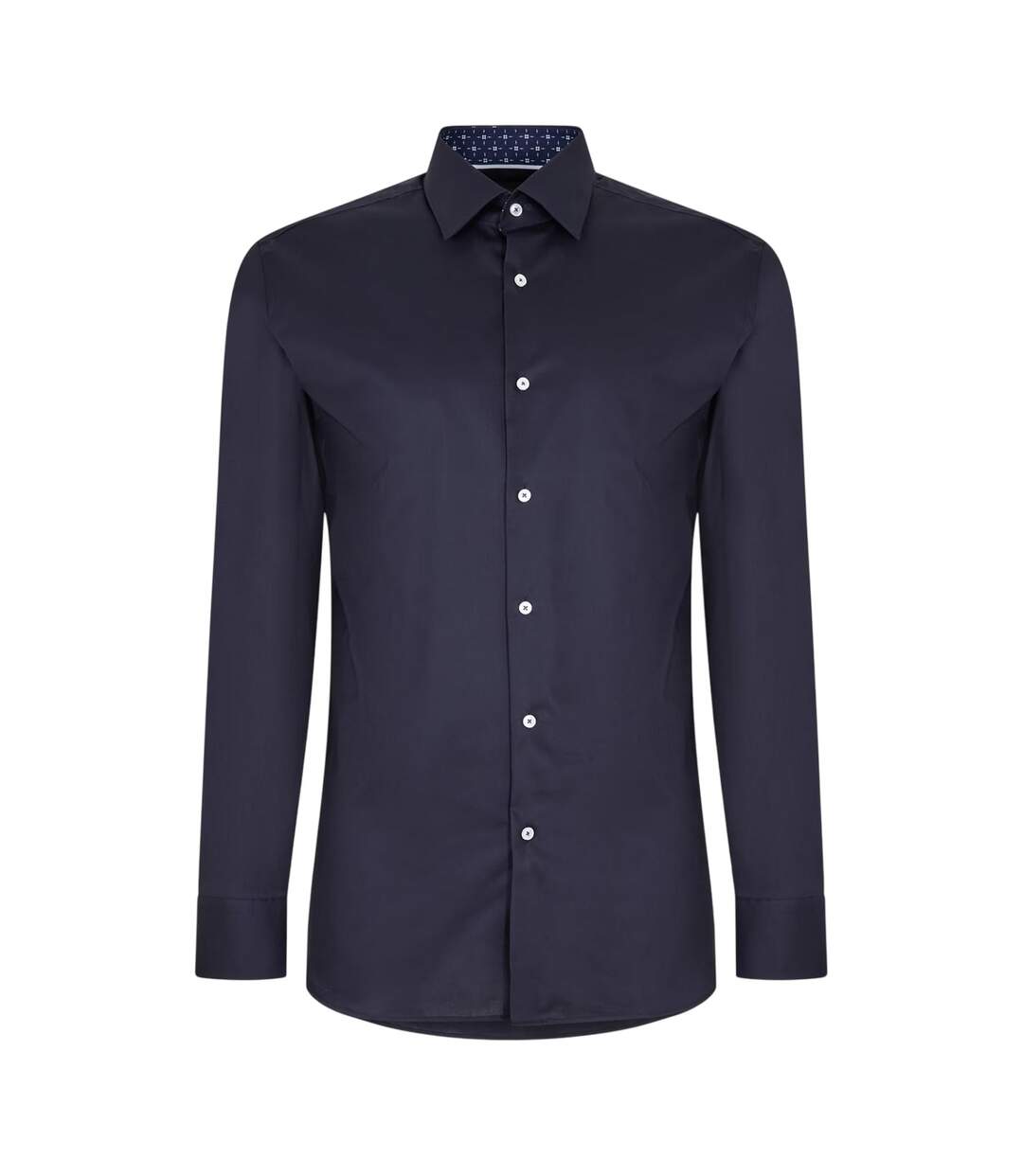 Chemise Habillée Manches Longues Homme Bleu Foncé Boss-2