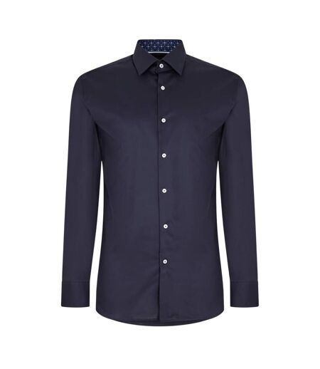 Chemise Habillée Manches Longues Homme Bleu Foncé Boss