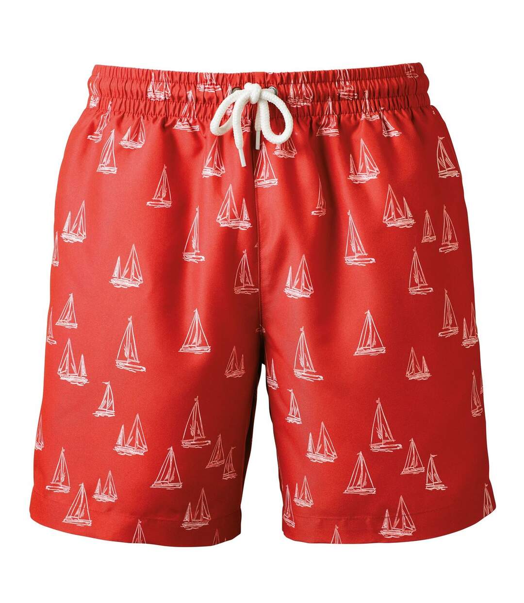 Short de bain pour homme - WB900 - rouge et blanc