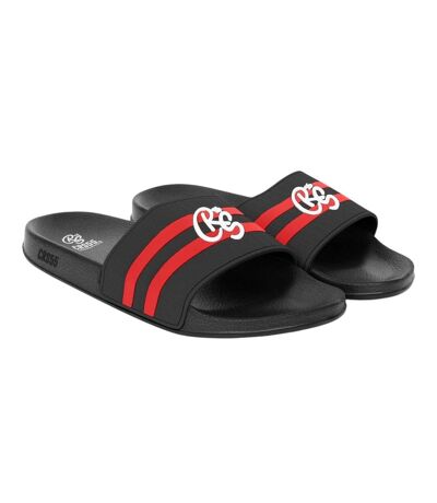 Claquettes Hamlax Homme Noir Rouge Crosshatch