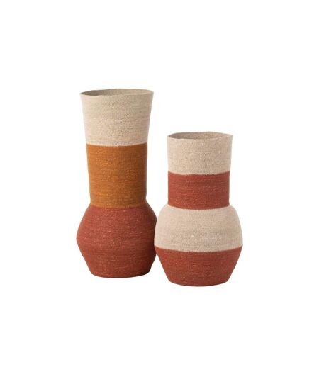 Vase Déco en Jonc Rayures 68cm Multicolore