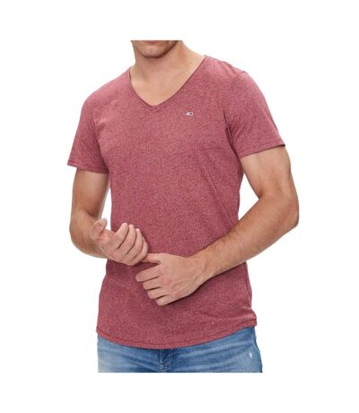 T-shirt Rouge Homme Tommy Hilfiger Xslim Jaspe - L