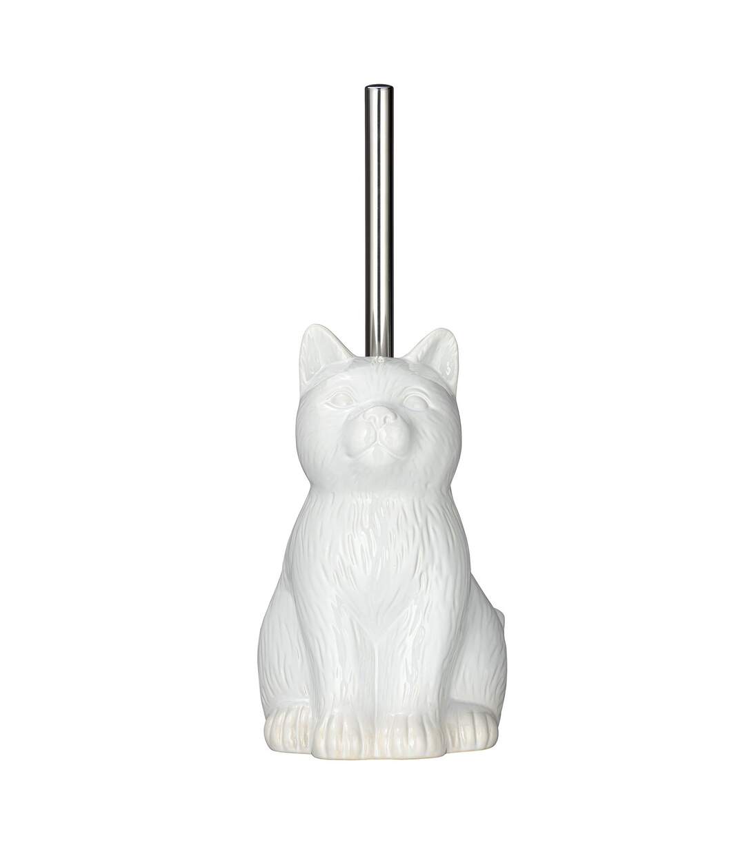 Brosse WC Cat en céramique - Blanc-2