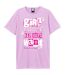 T-shirt girl all the bad guys want adulte rose Amplified