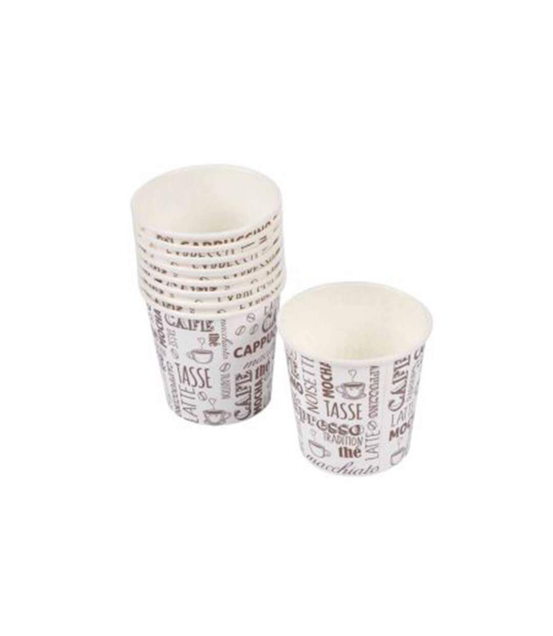 Lot de 50 Gobelets en Carton Expresso 12cl Blanc-1