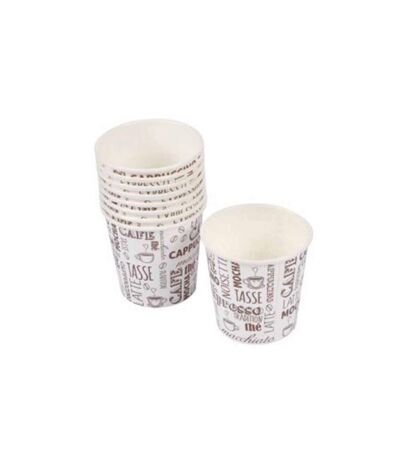 Lot de 50 Gobelets en Carton Expresso 12cl Blanc